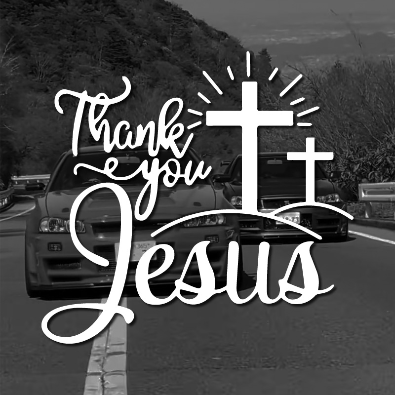 Laptop Accessories Ideas - Jesus Car Stickers Christian God Car