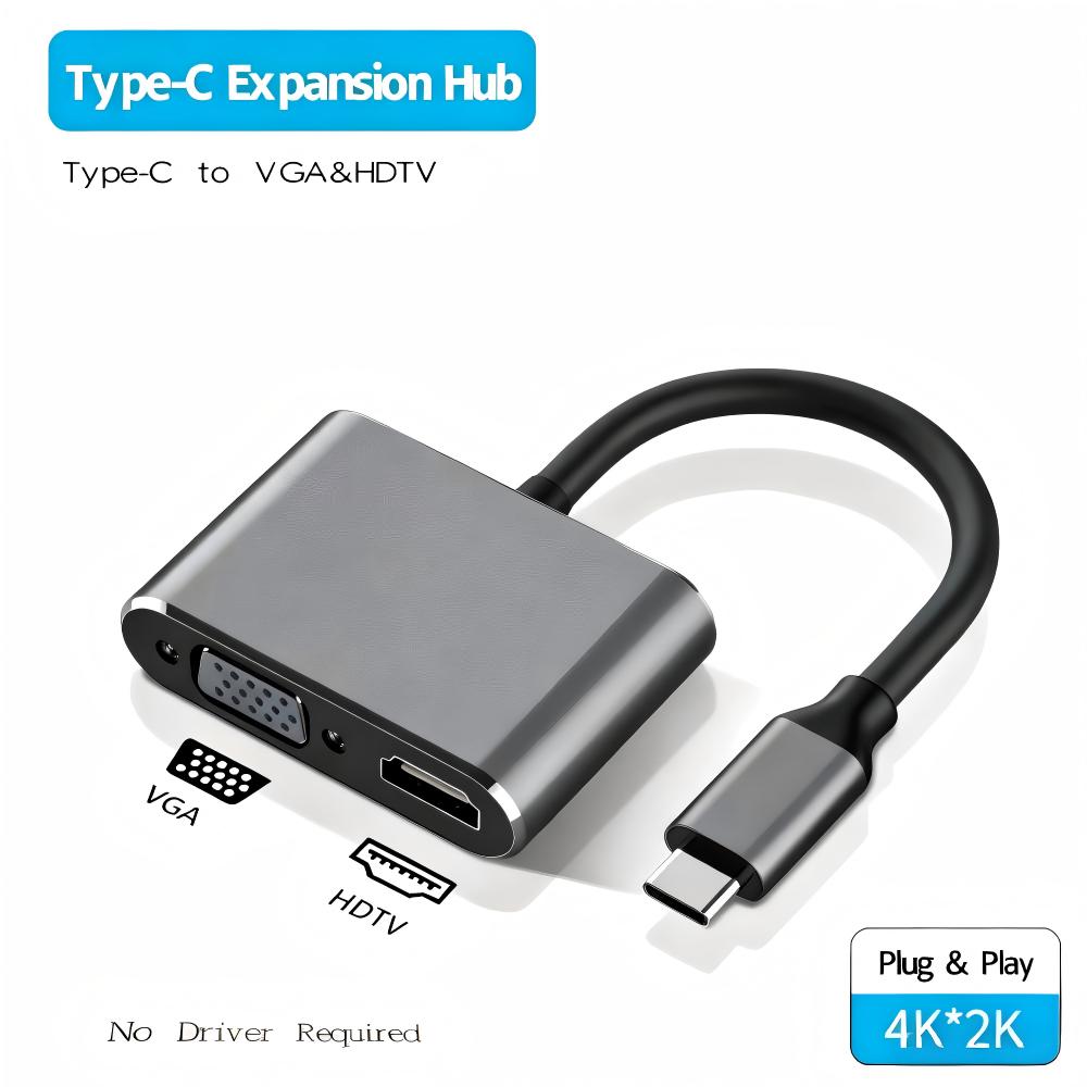 USB 3.0/TYPE-C to HDMI VGA Ada - đánh giá và giá Hdmi Vga Adapter