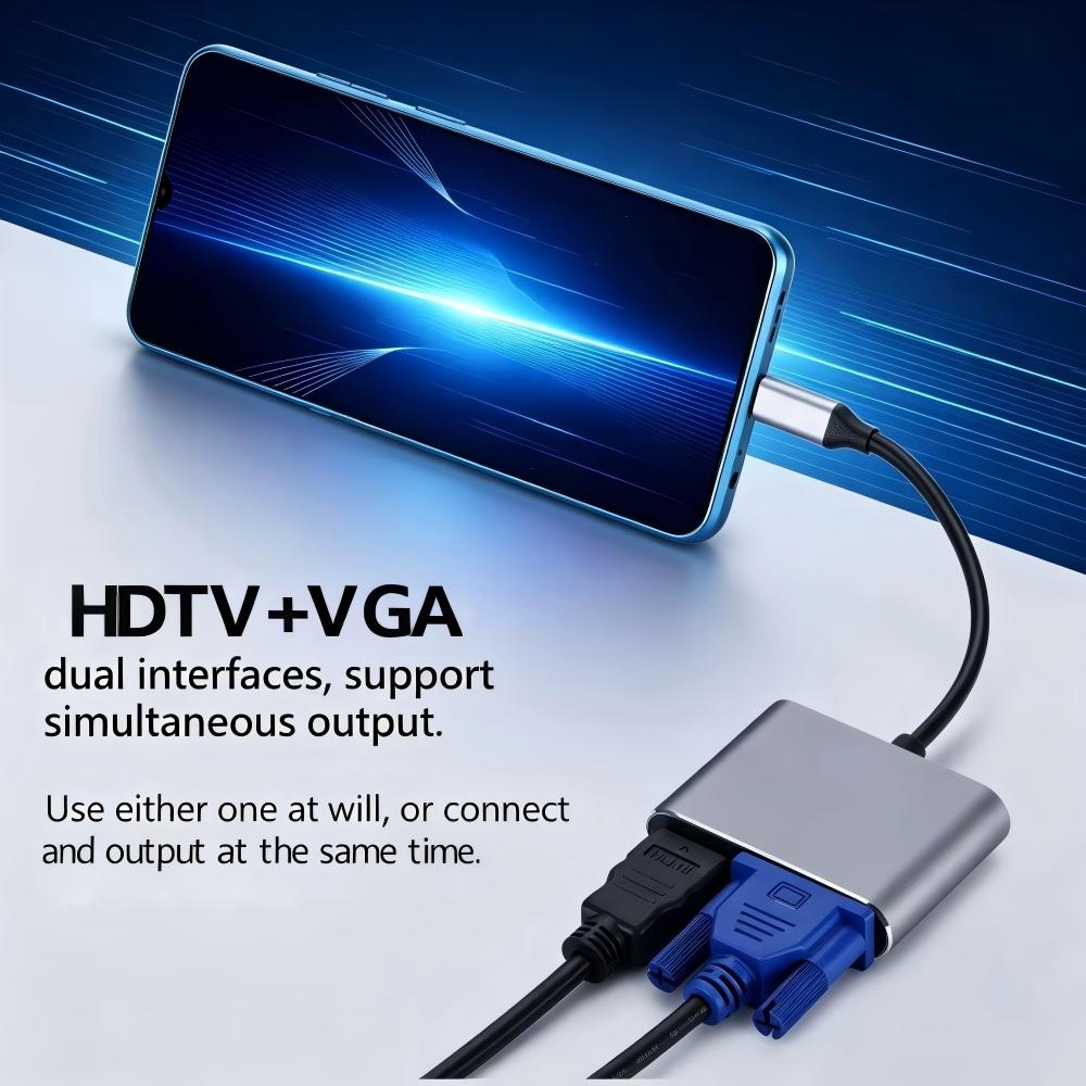 USB 3.0/TYPE-C to HDMI VGA Ada - đánh giá và giá Hdmi Vga Adapter
