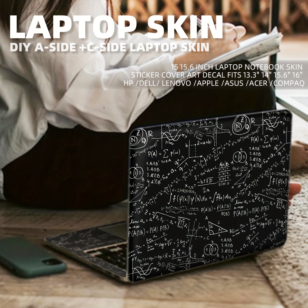 2-Piece Math Formula Pattern L - đánh giá và giá Laptop Accessories For Office