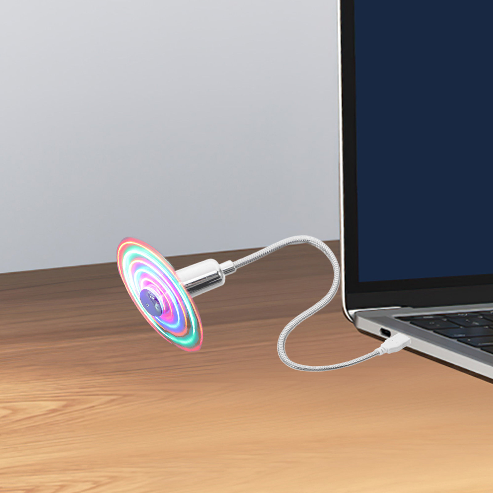 USB Mini Fan Silver 41Cm LED C - đánh giá và giá Laptop Accessories You Need