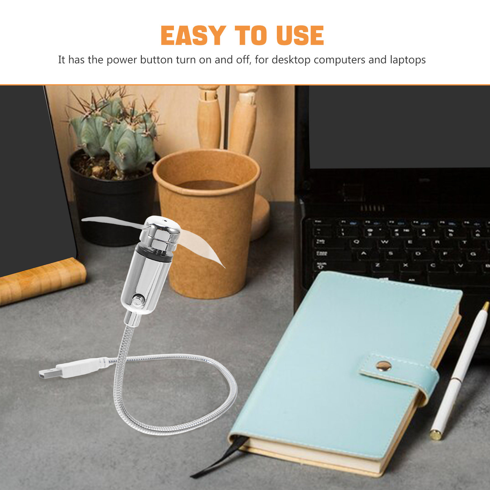USB Mini Fan Silver 41Cm LED C - đánh giá và giá Laptop Accessories You Need