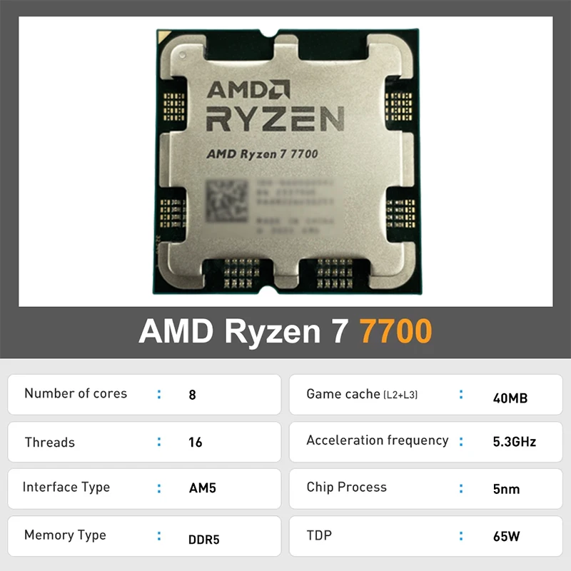 AMD Ryzen 7 7700 R7 7700 CPU 8 - đánh giá và giá Amd Cpu Ryzen 7