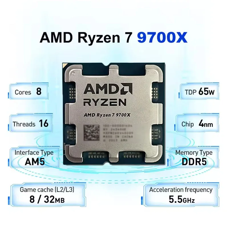 Amd Ryzen 7 9700X Cpu Processo - đánh giá và giá Amd Cpu Ryzen 7