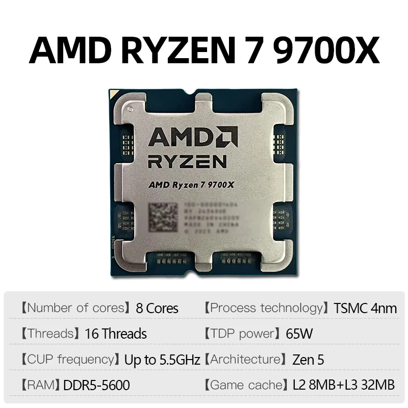 Amd Ryzen 7 9700X Cpu Processo - đánh giá và giá Amd Cpu Ryzen 7