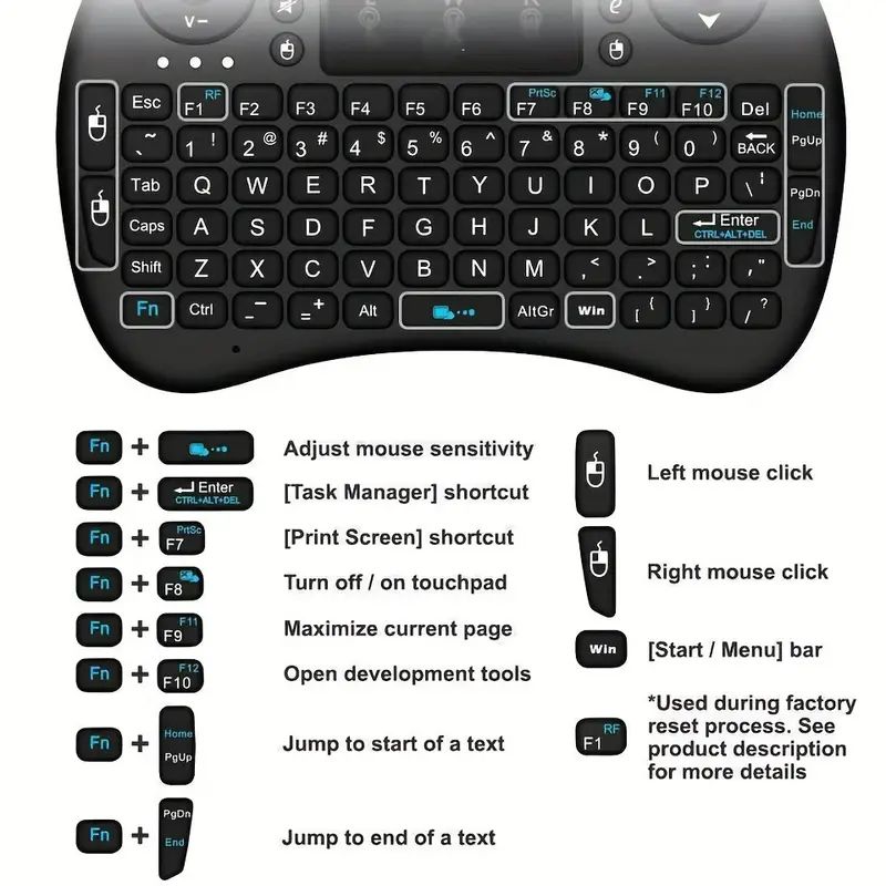 Mini Wireless Keyboard 2.4G No - đánh giá và giá Keyboard Laptop Accessories