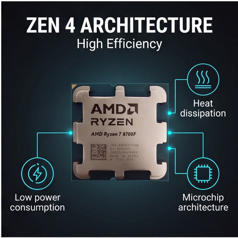 AMD Ryzen 7 8700F Desktop CPU  - đánh giá và giá Amd Cpu Ryzen 7