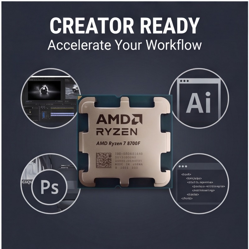 AMD Ryzen 7 8700F Desktop CPU  - đánh giá và giá Amd Cpu Ryzen 7