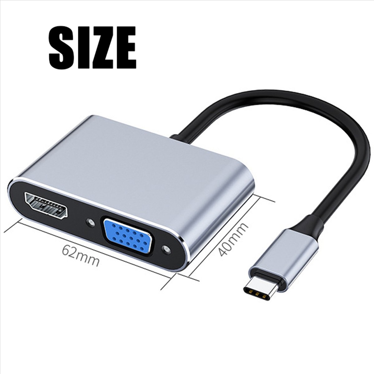*ABDH 2X USB C to HDMI VGA Mul - đánh giá và giá Hdmi Vga Adapter