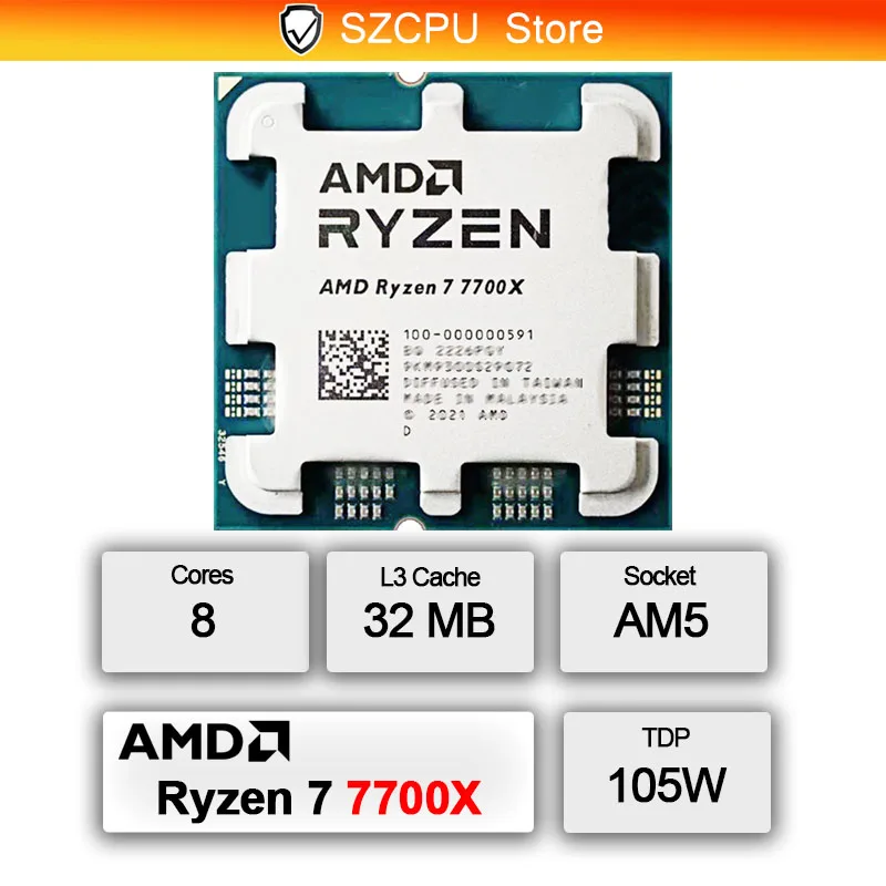 AMD Ryzen 7 7700X 5NM High Per - đánh giá và giá Amd Cpu Ryzen 7