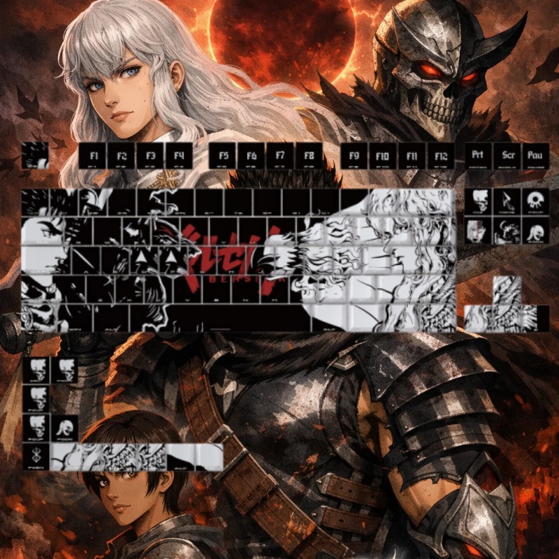BERSERK Theme Anime Keycap 98  - đánh giá và giá Keyboard Laptop Accessories