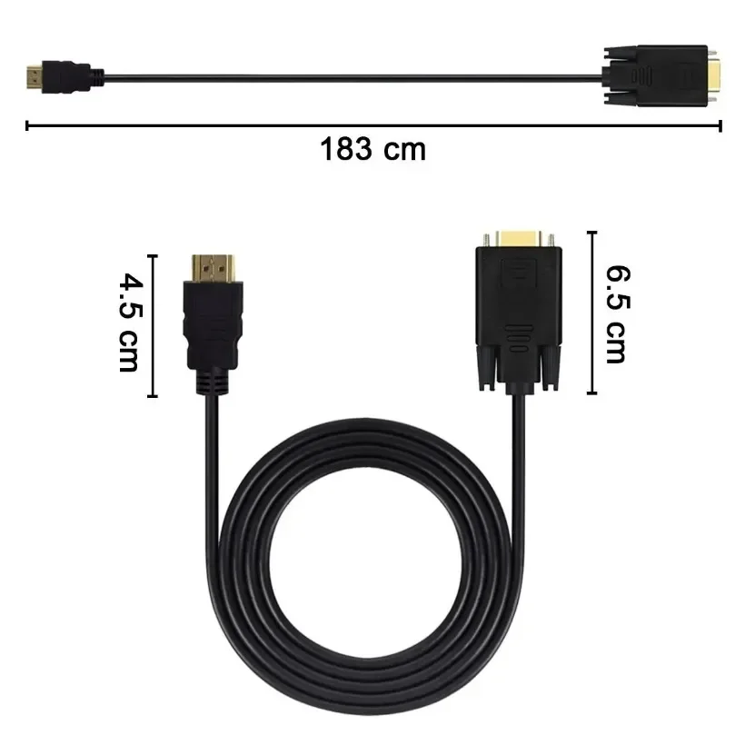HDMI-Compatible to VGA Adapter - đánh giá và giá Hdmi Vga Adapter