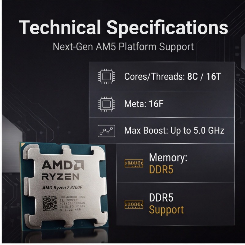 Ryzen 7 8700F Processor 4NM Ma - đánh giá và giá Amd Cpu Ryzen 7